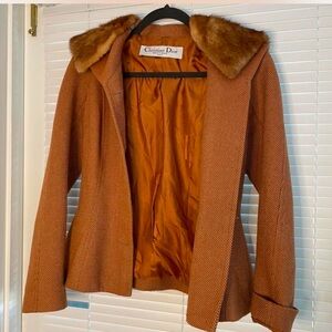 Vintage Christian Dior Jacket with Real fur
